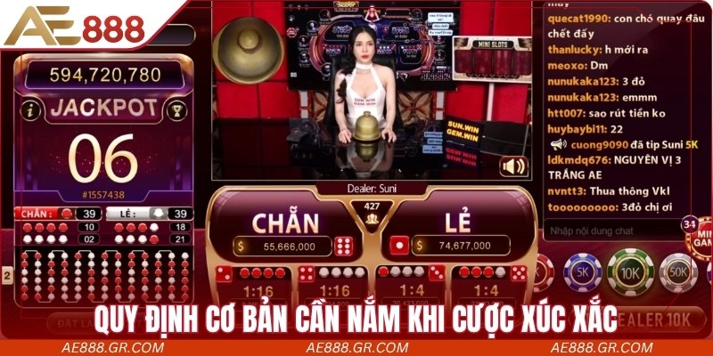 Quy định cơ bản cần nắm khi cược xúc xắc