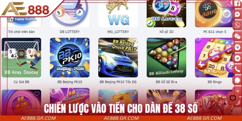 Tìm hiểu chiến lược vào tiền cho dàn đề 38 số